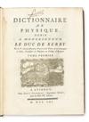 PAULIAN, AIMÉ-HENRI, S.J. Dictionnaire de Physique.  3 vols.  1761